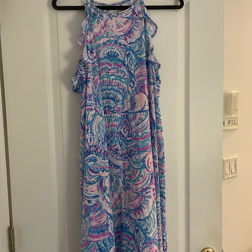 Lilly Pulitzer Pink and Blue Patterned Dress